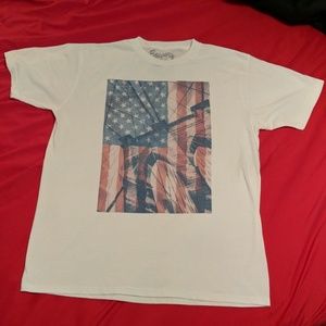 American Flag/Brooklyn Bridge T-shirt.